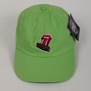 Streetz Iz Watchin Hat Cap Strap Back One Size Green Embroidered Lips Tongue